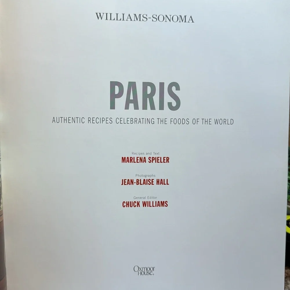 Williams Sonoma Paris cookbook